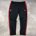 Vintage Manchester United Fußball Trackpants schwarz 