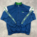 Vintage USA Nike Trackjacke blau grün mit Reißverschluss 