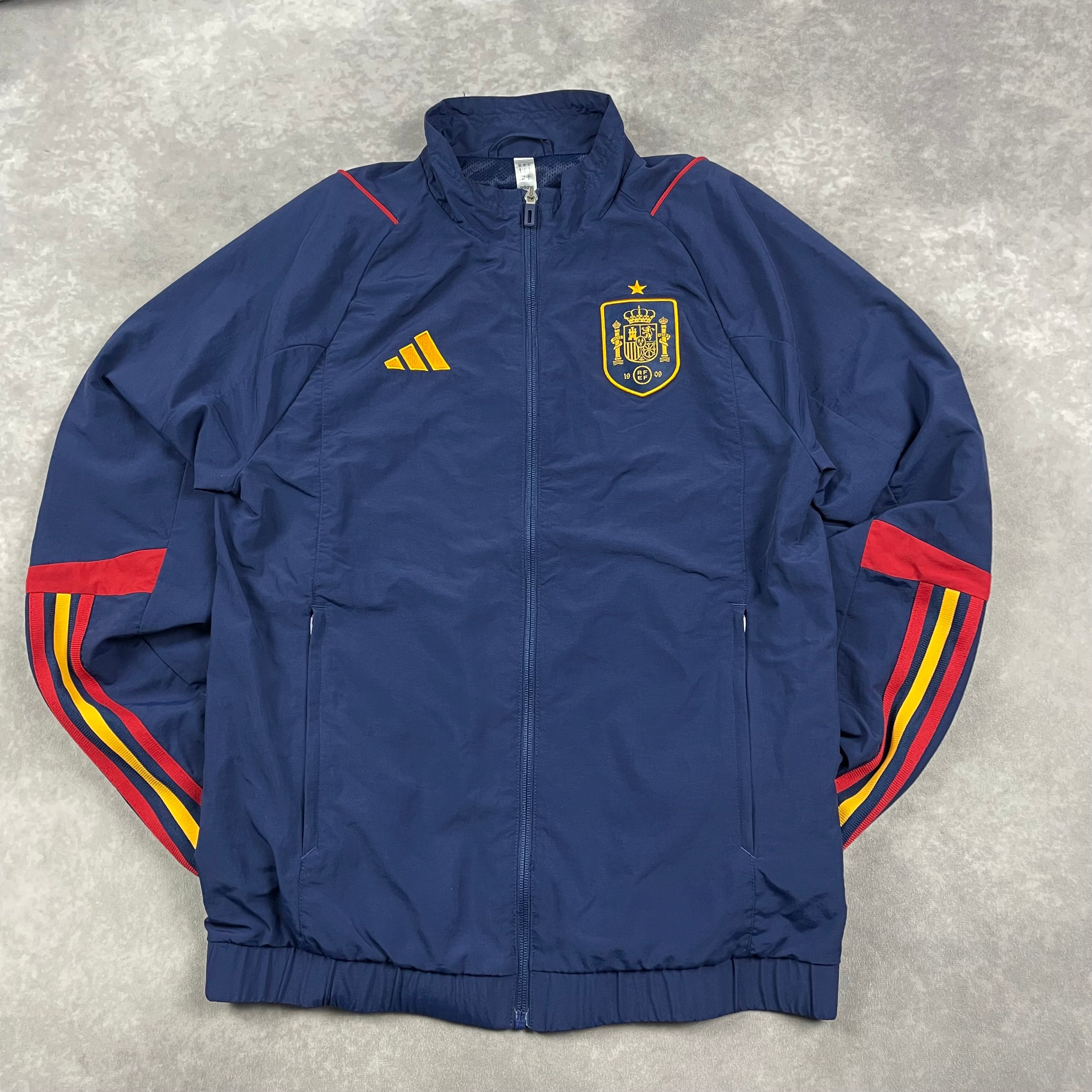 Vintage Adidas Spanien Trackjacke in dunkelblau 