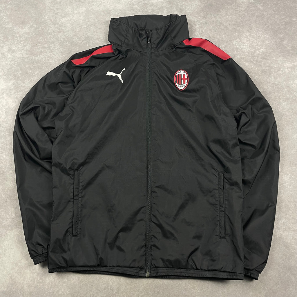 Vintage AC Mailand Trackjacke in Rot-Schwarz mit Adidas Logo – Past Perfect Clothing